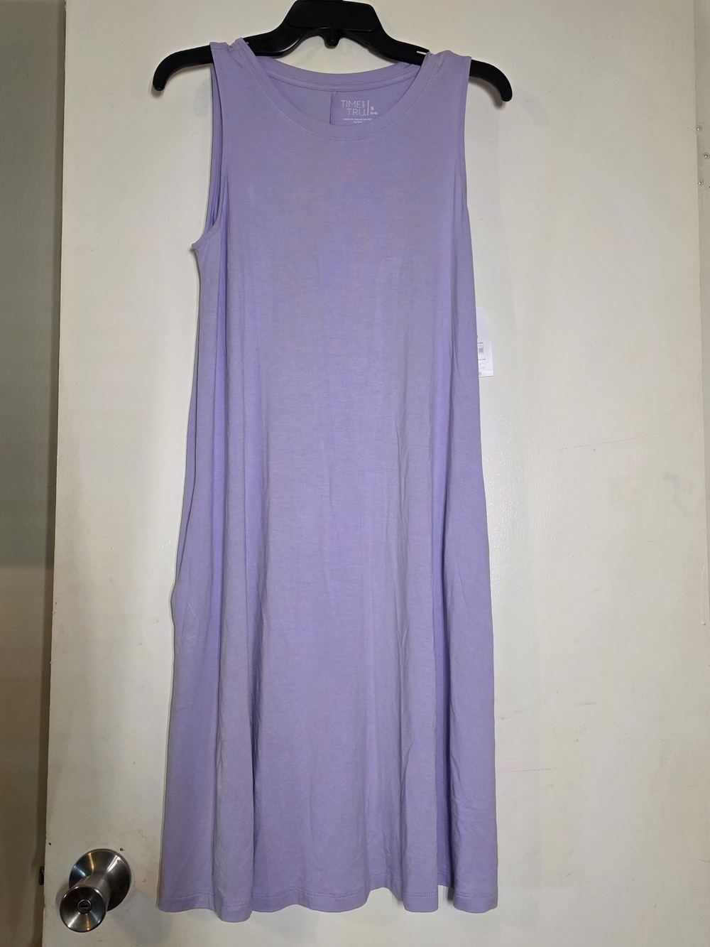 Time and Tru Lavender Sleeveless Midi Dress‎ Pockets A-Line Casual Summer Soft